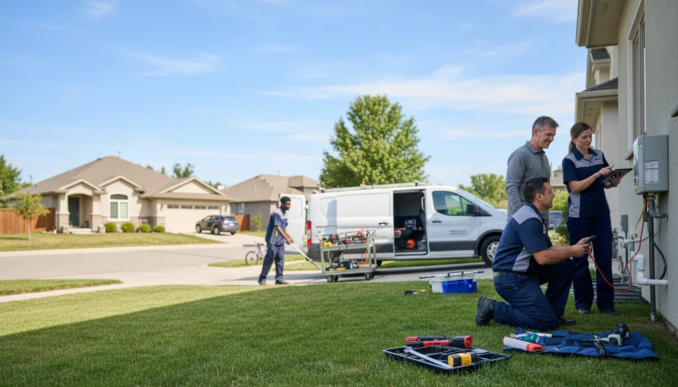 Tankless water heater service in Hunter, KS